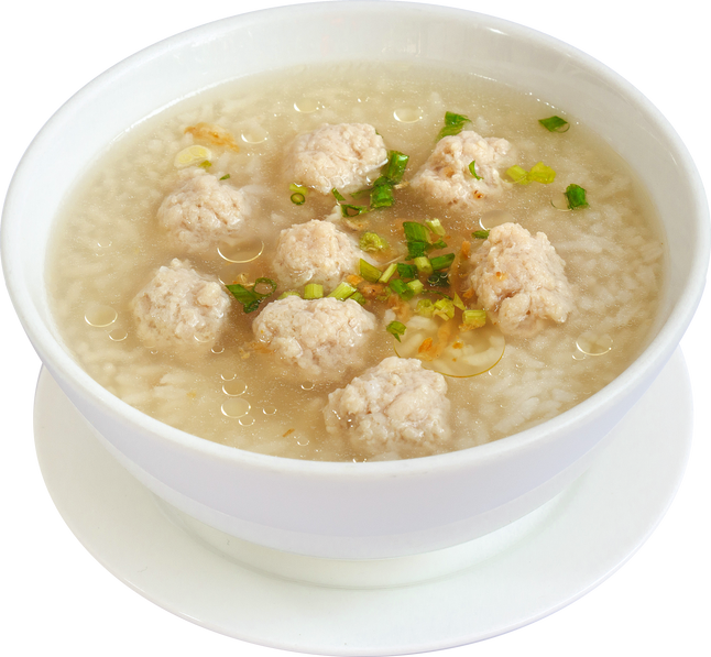 Rice Porridge with Meatballs 