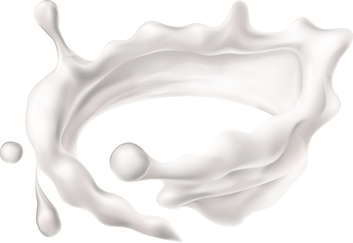3d realistic milk splash