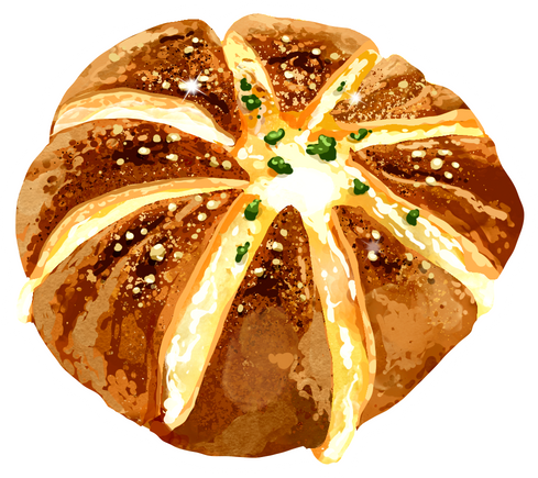 Korean Garlic Cream Cheese Bread 