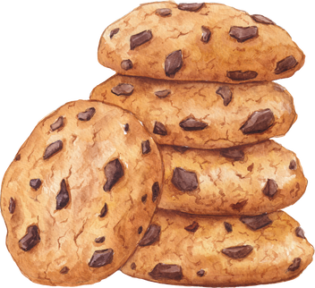 Watercolor Chocolate Chip Cookies