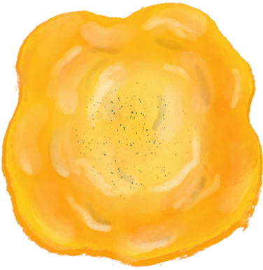 scrambled eggs watercolor